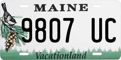 ME license plate 9807UC