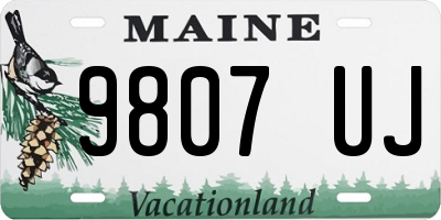 ME license plate 9807UJ