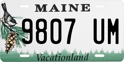 ME license plate 9807UM