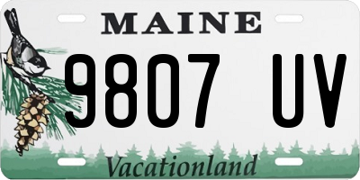 ME license plate 9807UV