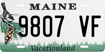 ME license plate 9807VF