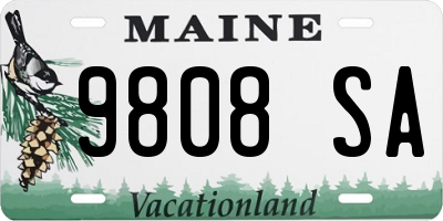 ME license plate 9808SA