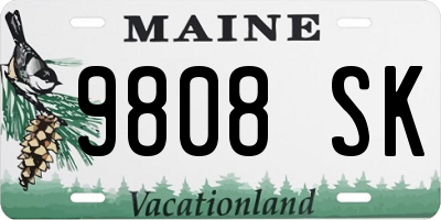 ME license plate 9808SK