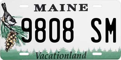 ME license plate 9808SM