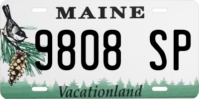 ME license plate 9808SP