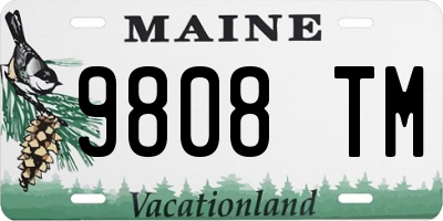 ME license plate 9808TM