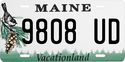 ME license plate 9808UD