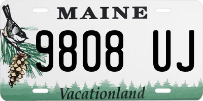 ME license plate 9808UJ