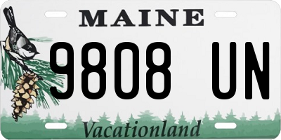 ME license plate 9808UN