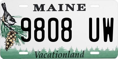 ME license plate 9808UW