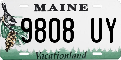 ME license plate 9808UY