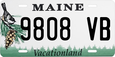 ME license plate 9808VB