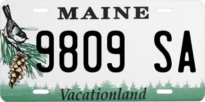 ME license plate 9809SA