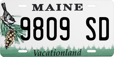 ME license plate 9809SD