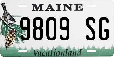 ME license plate 9809SG