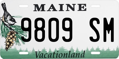 ME license plate 9809SM