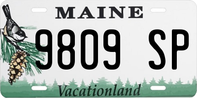 ME license plate 9809SP