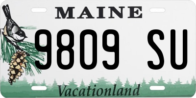 ME license plate 9809SU