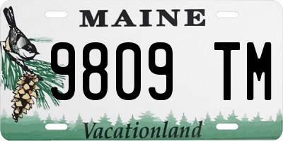 ME license plate 9809TM