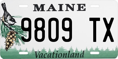 ME license plate 9809TX