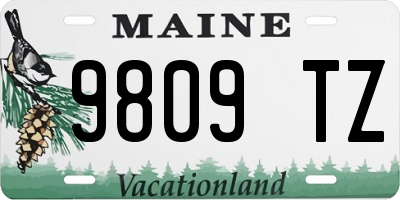 ME license plate 9809TZ