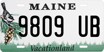 ME license plate 9809UB
