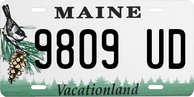 ME license plate 9809UD