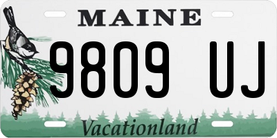 ME license plate 9809UJ