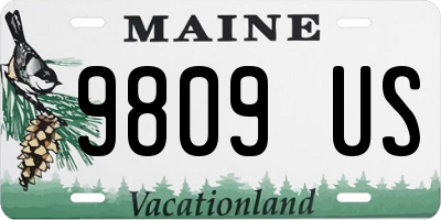 ME license plate 9809US