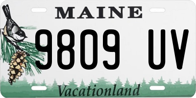 ME license plate 9809UV