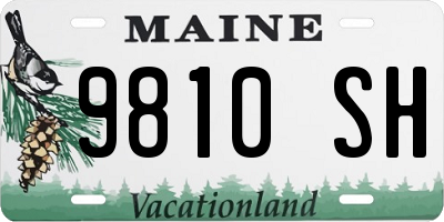 ME license plate 9810SH