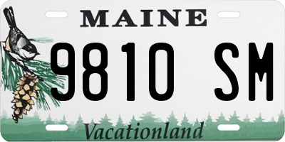 ME license plate 9810SM