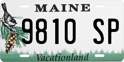 ME license plate 9810SP