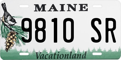ME license plate 9810SR