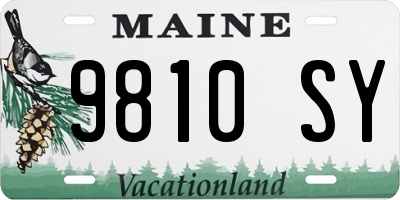 ME license plate 9810SY