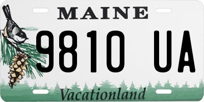 ME license plate 9810UA