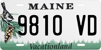 ME license plate 9810VD