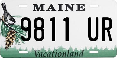 ME license plate 9811UR