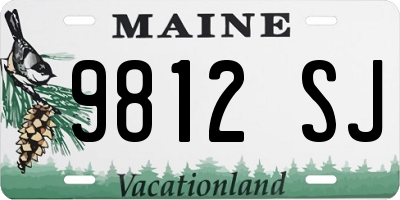 ME license plate 9812SJ