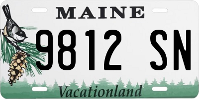 ME license plate 9812SN