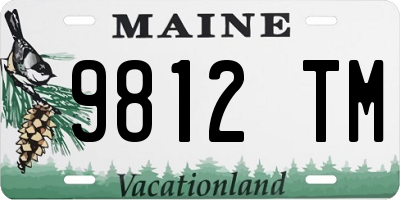 ME license plate 9812TM