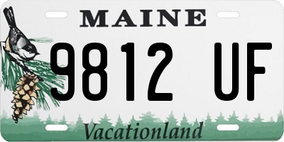 ME license plate 9812UF