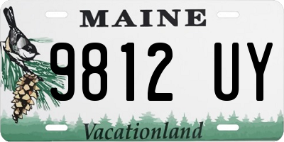 ME license plate 9812UY