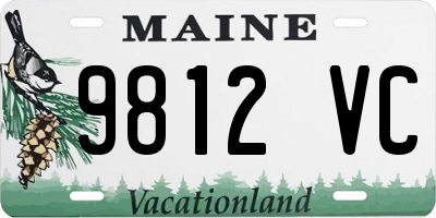 ME license plate 9812VC