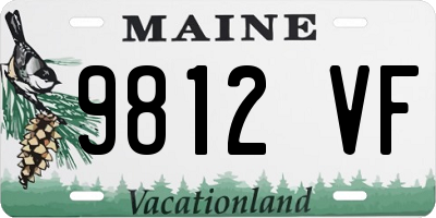 ME license plate 9812VF