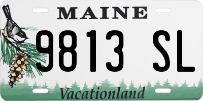 ME license plate 9813SL