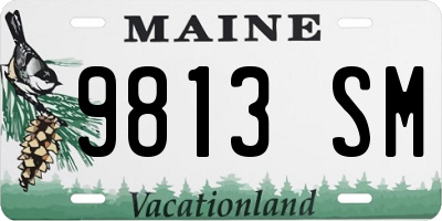 ME license plate 9813SM