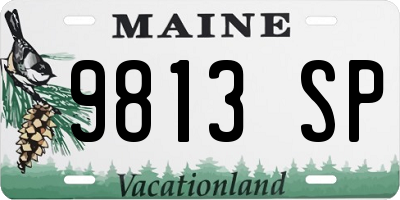 ME license plate 9813SP