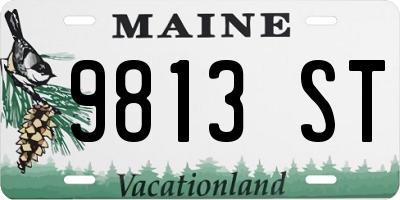 ME license plate 9813ST