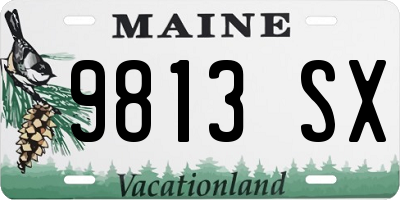 ME license plate 9813SX